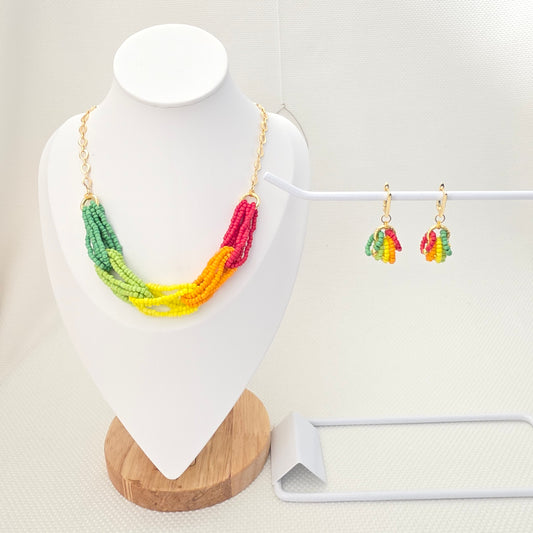 Poales Necklace and Earrings Set